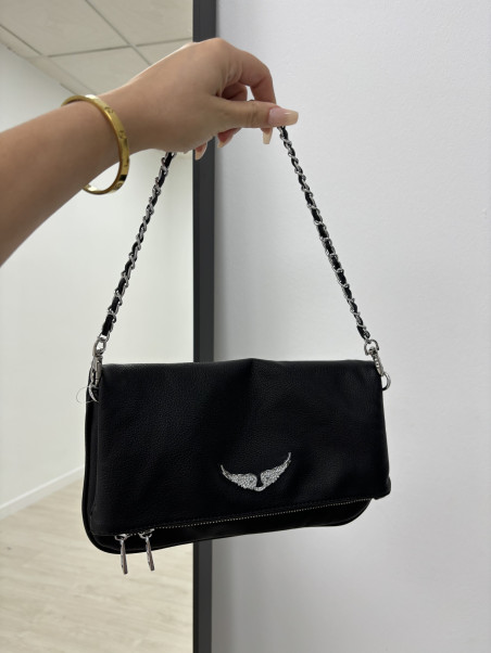 BOLSO ZAG PIEL NEGRO